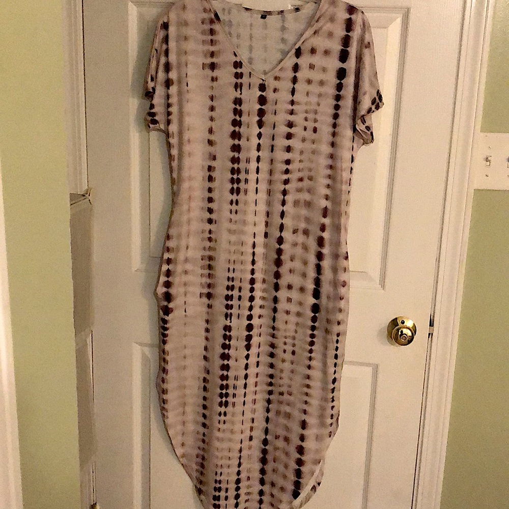 Boho Tie Dye Midi Dress with Pockets! NWOT